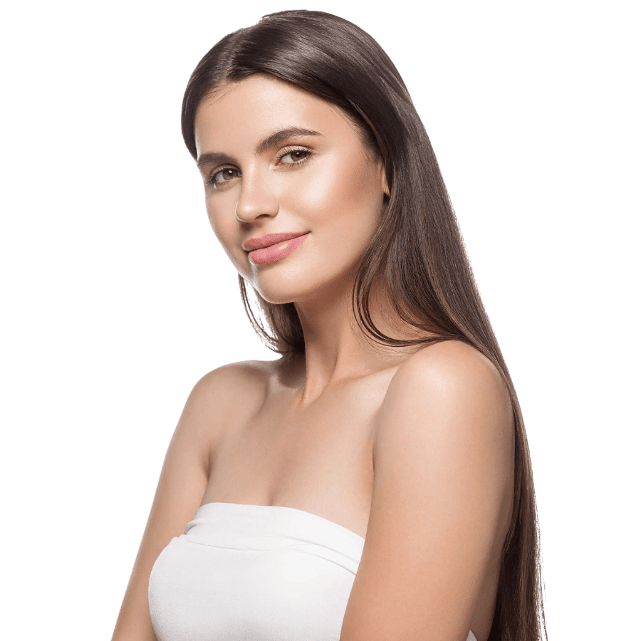 Smiling woman after an appointment at a med spa