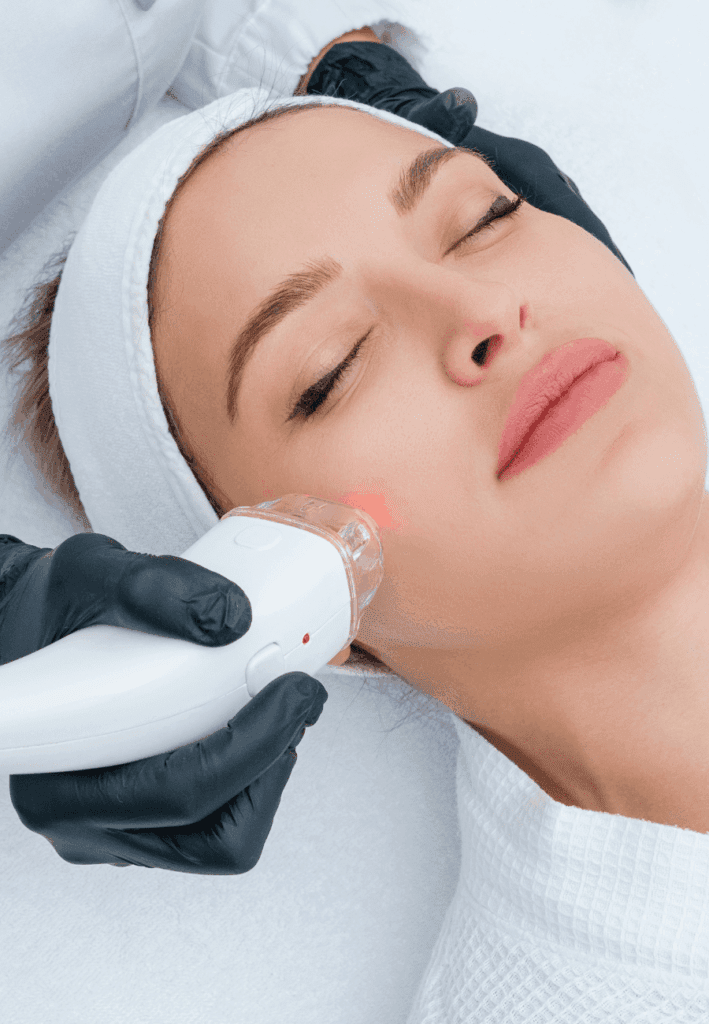 Laser Skin Resurfacing treatment on a woman's face